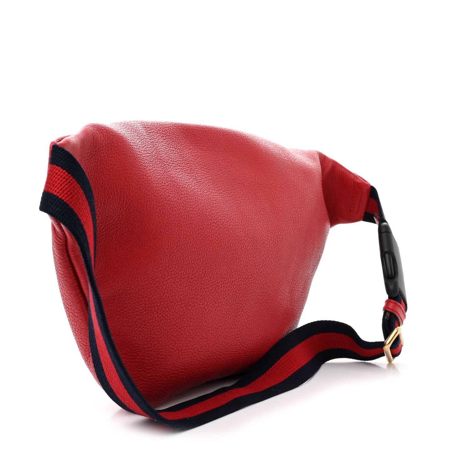 Grained Calfskin Logo Belt Bag Hibiscus Red