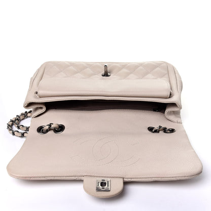 Chanel Caviar Quilted Large Now and Forever Flap Ivory 11 of 12
