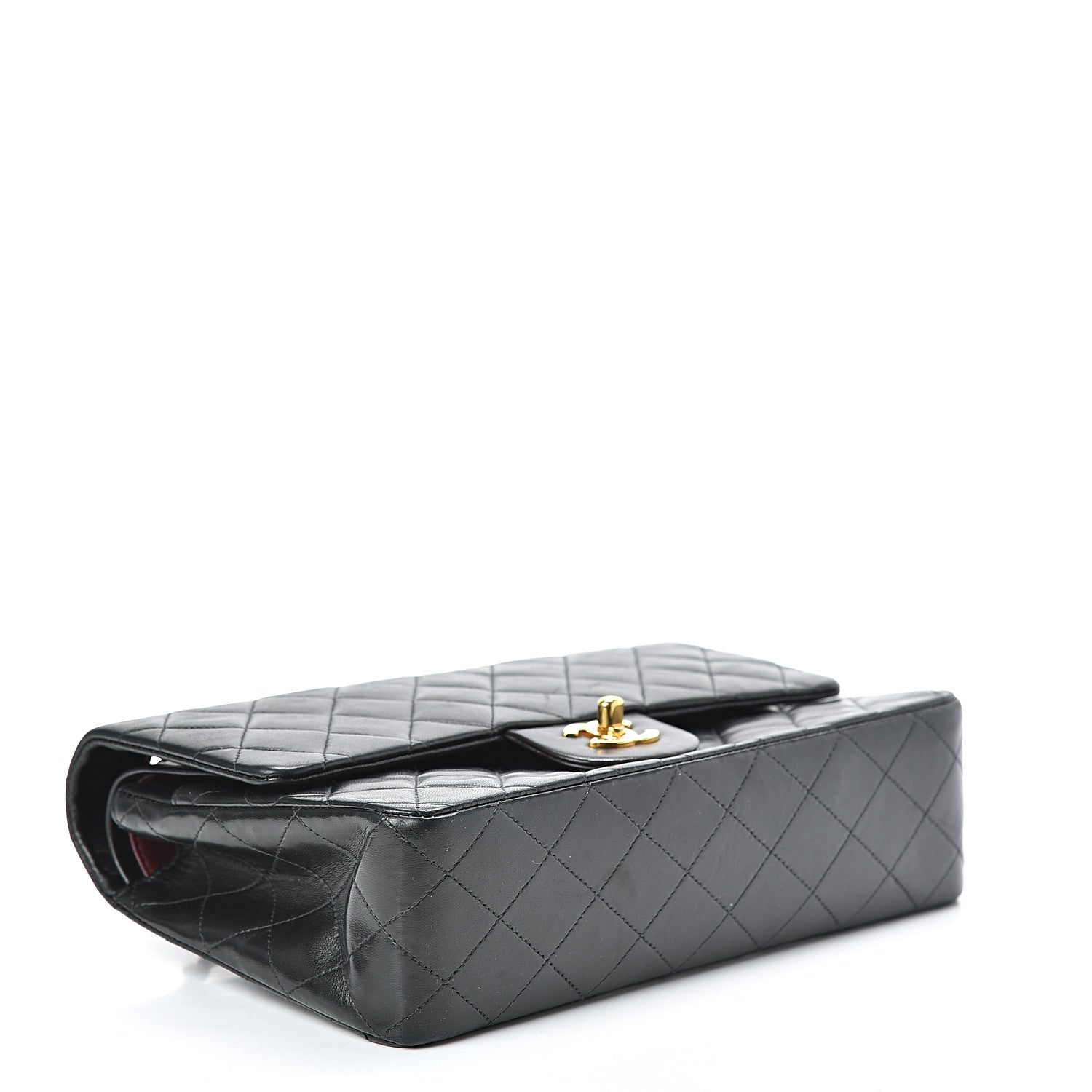 Chanel Lambskin Quilted Medium Double Flap Black 4 of 17
