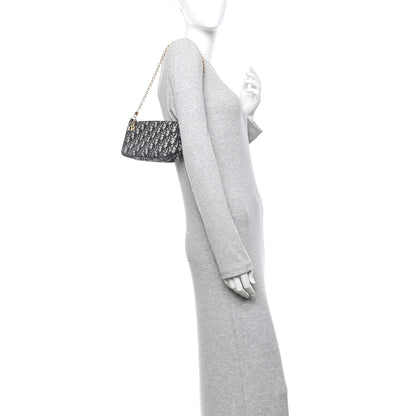 Christian Dior Oblique 30 Montaigne Pouch With Chain Blue 2 of 11