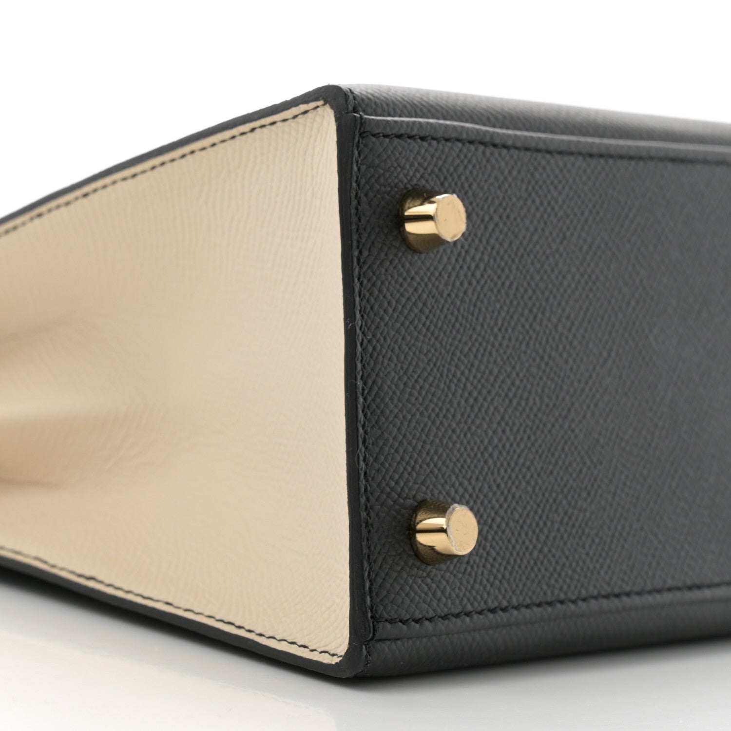 Hermes Epsom Horseshoe Kelly Sellier 25 Black Nata 9 of 14