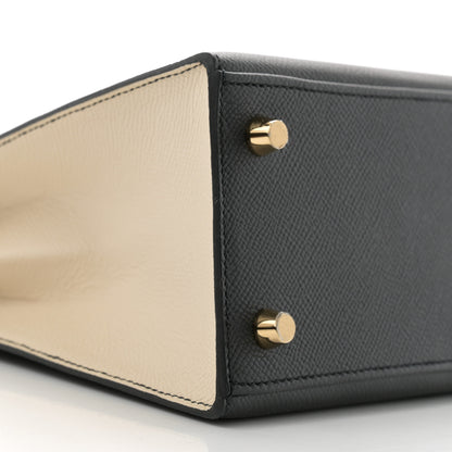 Hermes Epsom Horseshoe Kelly Sellier 25 Black Nata 9 of 14