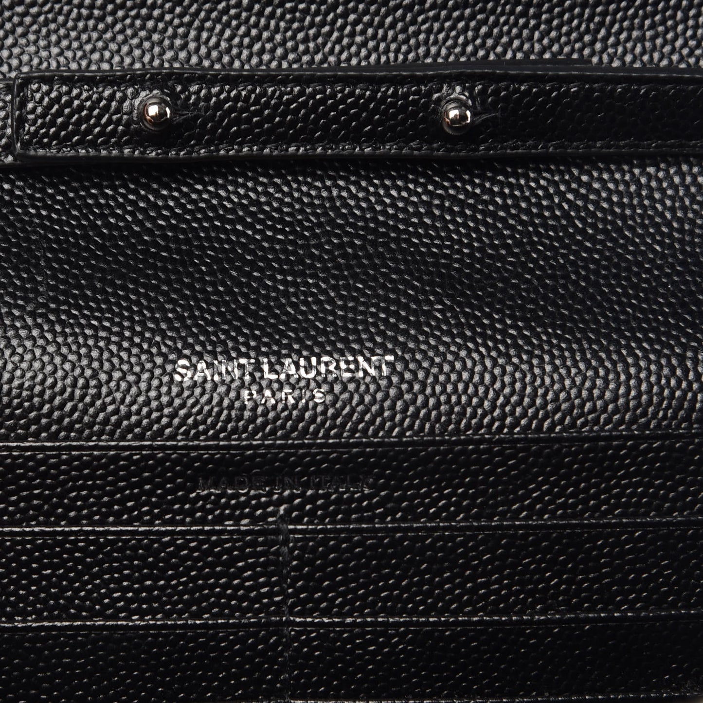 Grain De Poudre Matelasse Chevron Monogram Chain Wallet Black