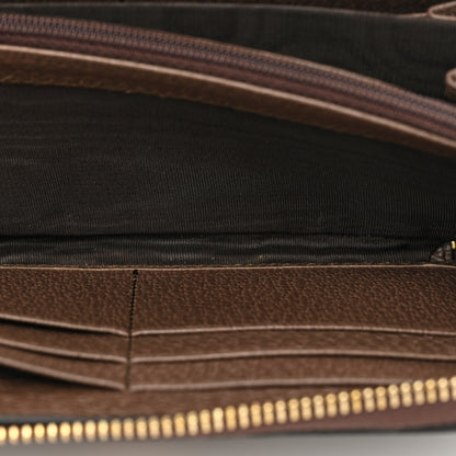 Gucci GG Supreme Monogram Web Ophidia Zip Around Wallet Brown 8 of 12