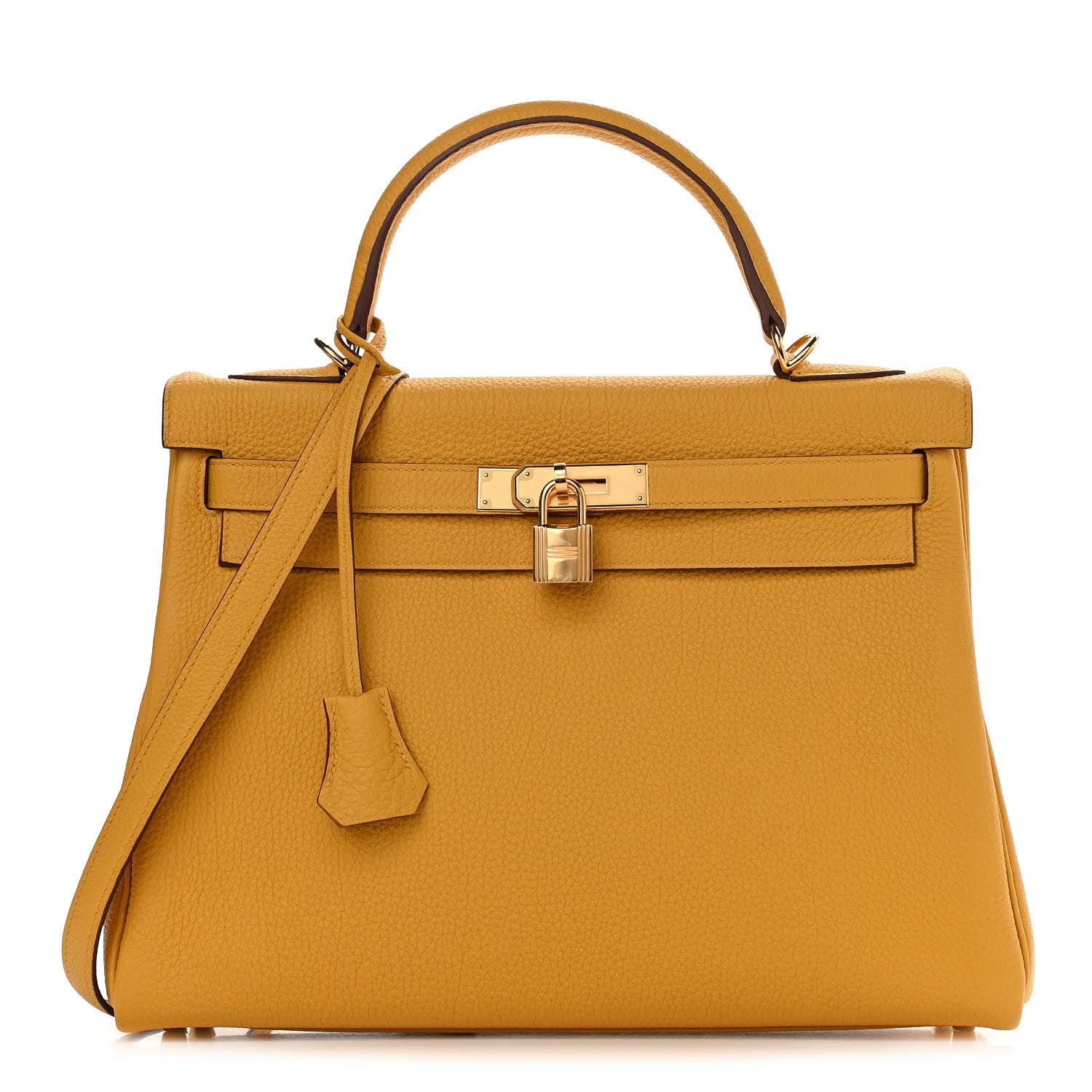 Hermes Togo Kelly Retourne 32 Jaune Ambre 1 of 12