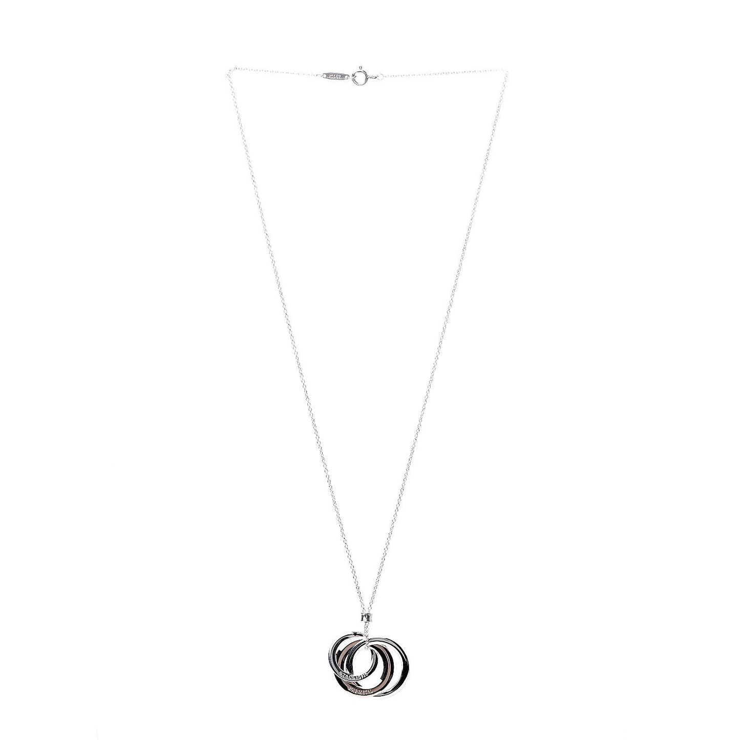 Sterling Silver Rubedo 1837 Circles Pendant Necklace