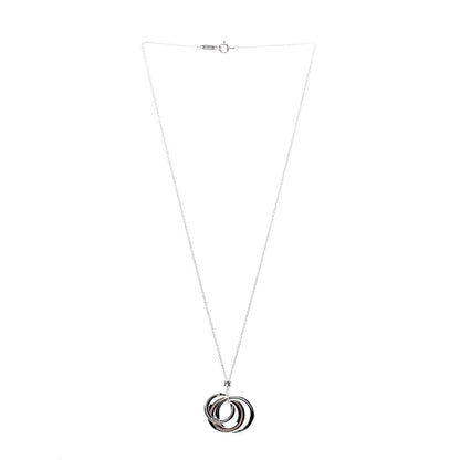 Tiffany Sterling Silver Rubedo 1837 Circles Pendant Necklace 3 of 7