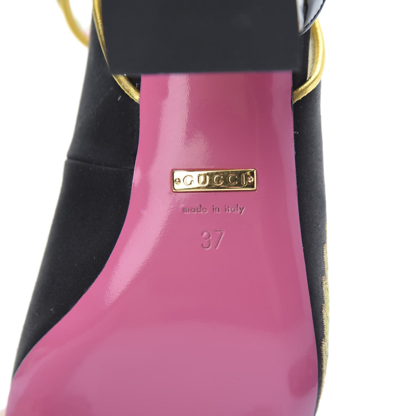 Satin Embroidered Dragon Caspar Pumps 37 Black