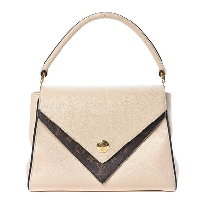 Louis Vuitton Grained Calfskin Monogram Double V Creme 1 of 13