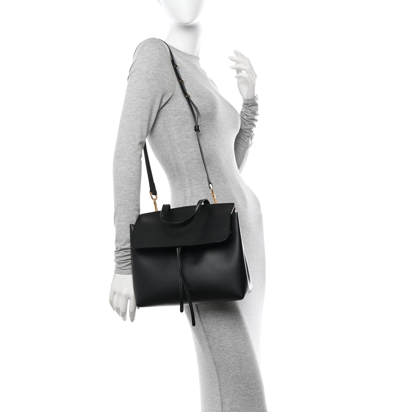 Calfskin Mini Lady Bag Black Flamma