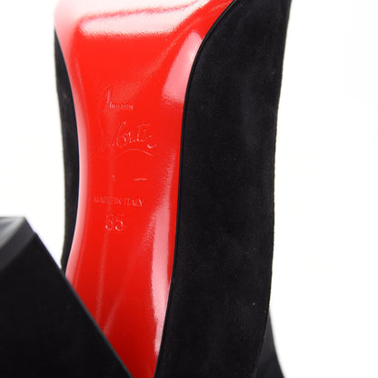 Christian Louboutin Veau Velours Stretch Gena 85 Bootie 35 Black 8 of 10