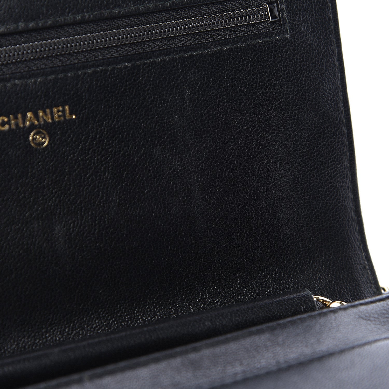 Chanel Sheepskin Quilted Mademoiselle Vintage Wallet On Chain WOC Black 12 of 14