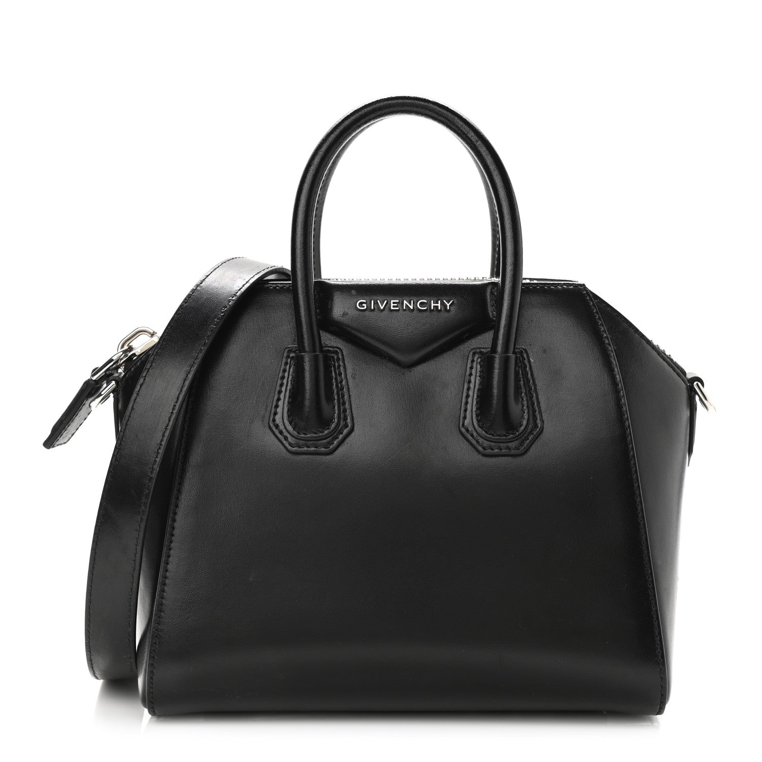 Givenchy Shiny Lord Calfskin Mini Antigona Black 1 of 12