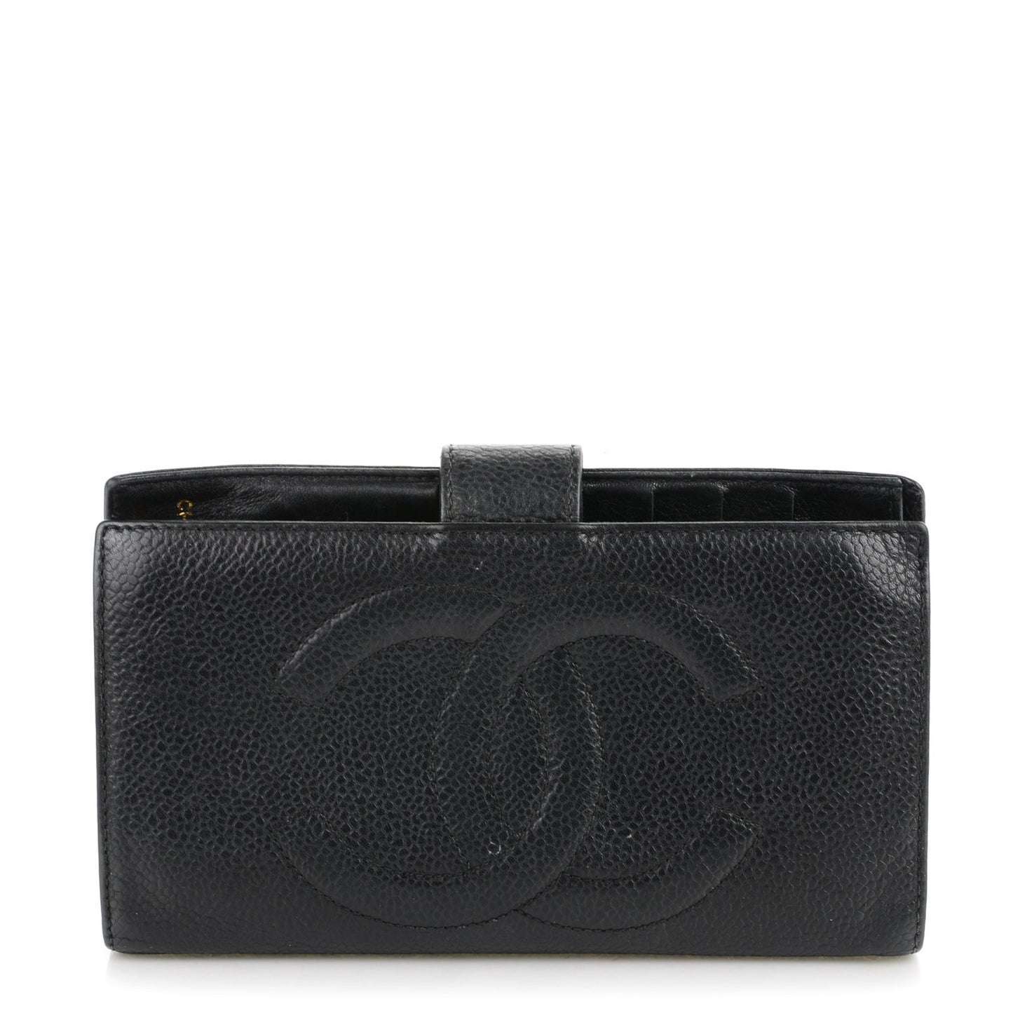 Caviar Timeless CC French Wallet Black