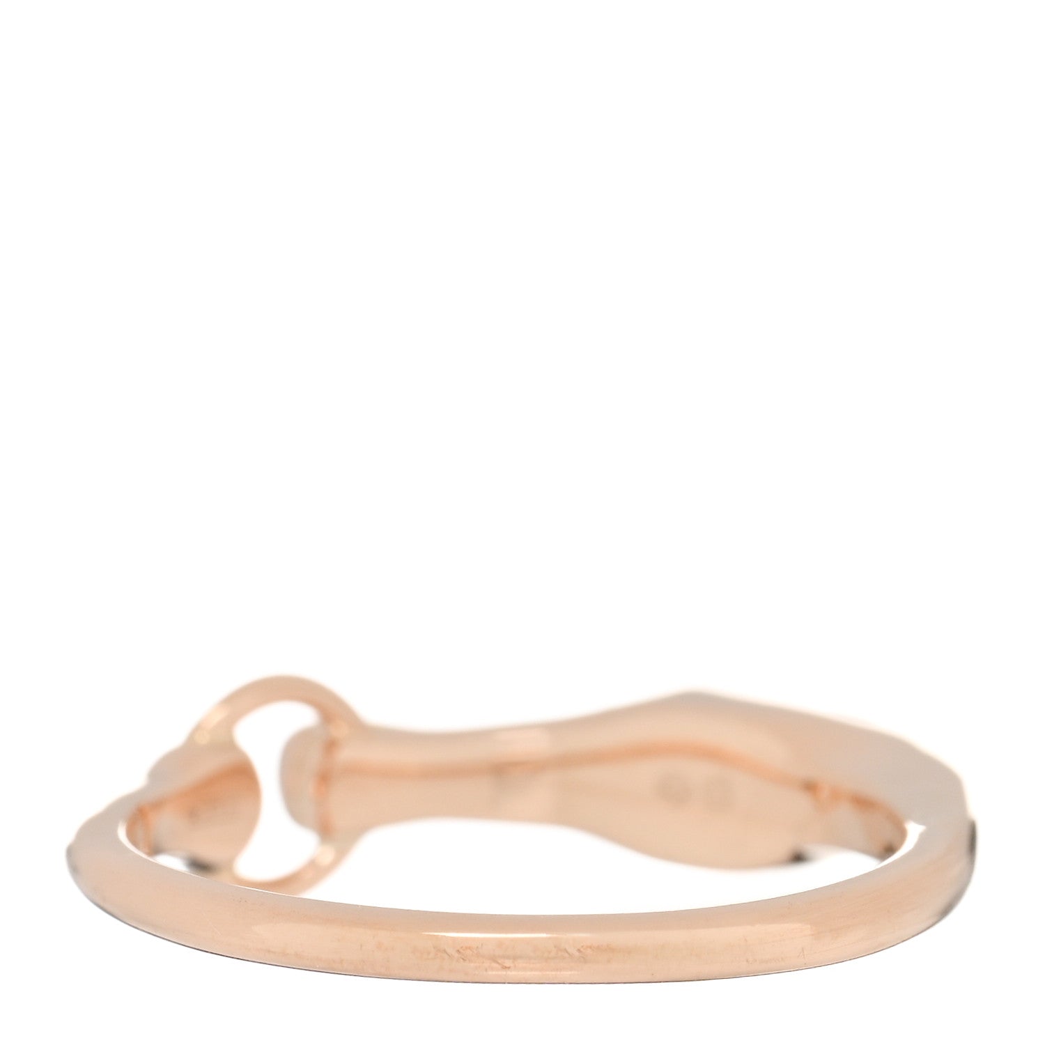 Hermes 18K Rose Gold Diamond TPM Galop Ring 54 7 4 of 6