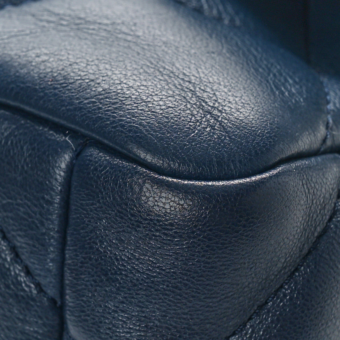 Chanel Goatskin Quilted Medium Chanel 19 Flap Navy Blue 9 of 10