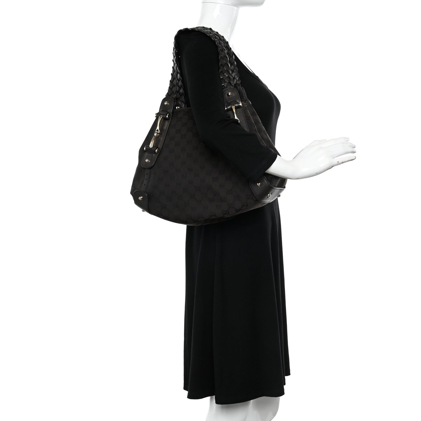 Monogram Small Pelham Shoulder Bag Black Brown