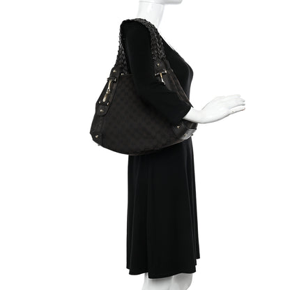 Gucci Monogram Small Pelham Shoulder Bag Black Brown 2 of 11