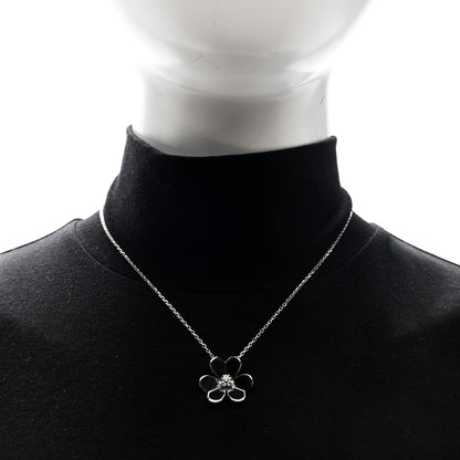 Van Cleef & Arpels 18K White Gold Diamond Large Frivole Pendant Necklace 2 of 5