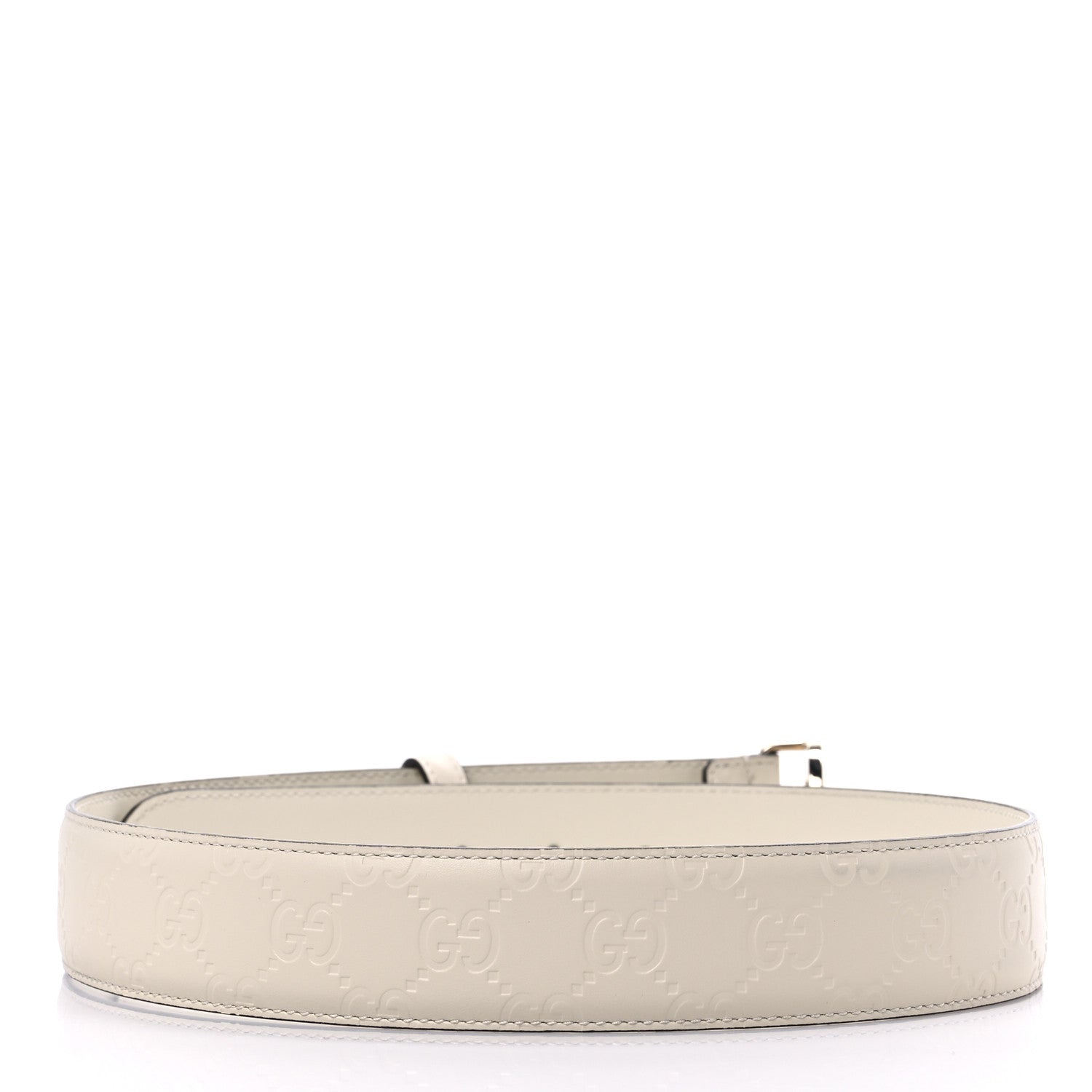 Gucci Guccissima Interlocking G Belt 75 30 Off White 2 of 6