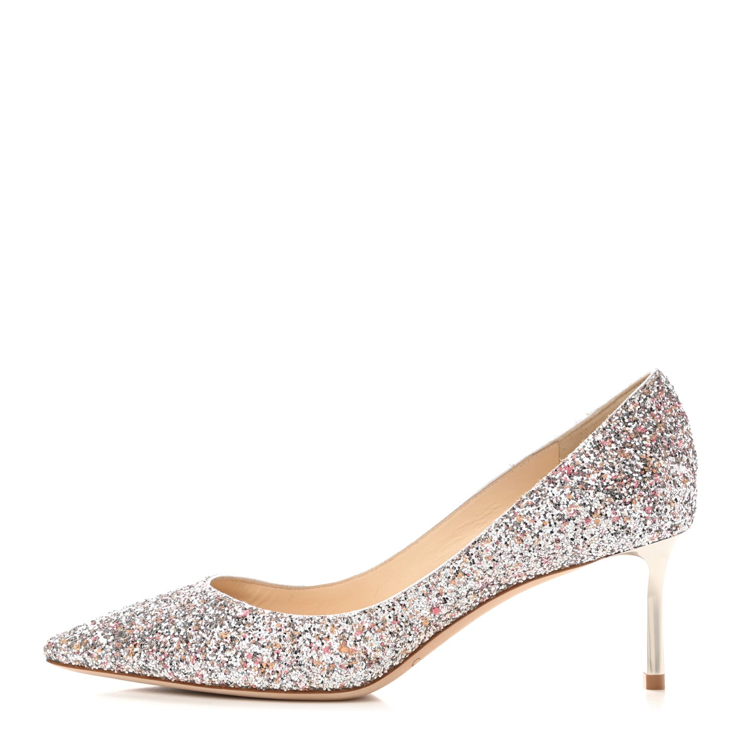 Jimmy Choo Glitter Pointy Toe Romy 60 Pumps 37.5 Viola Mix 1 of 8