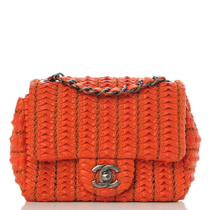 Chanel Lambskin Crochet Embroidered Small Flap Red 1 of 8