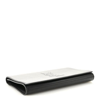 Saint Laurent Calfskin Monogram Large Belle De Jour Clutch Black 4 of 11