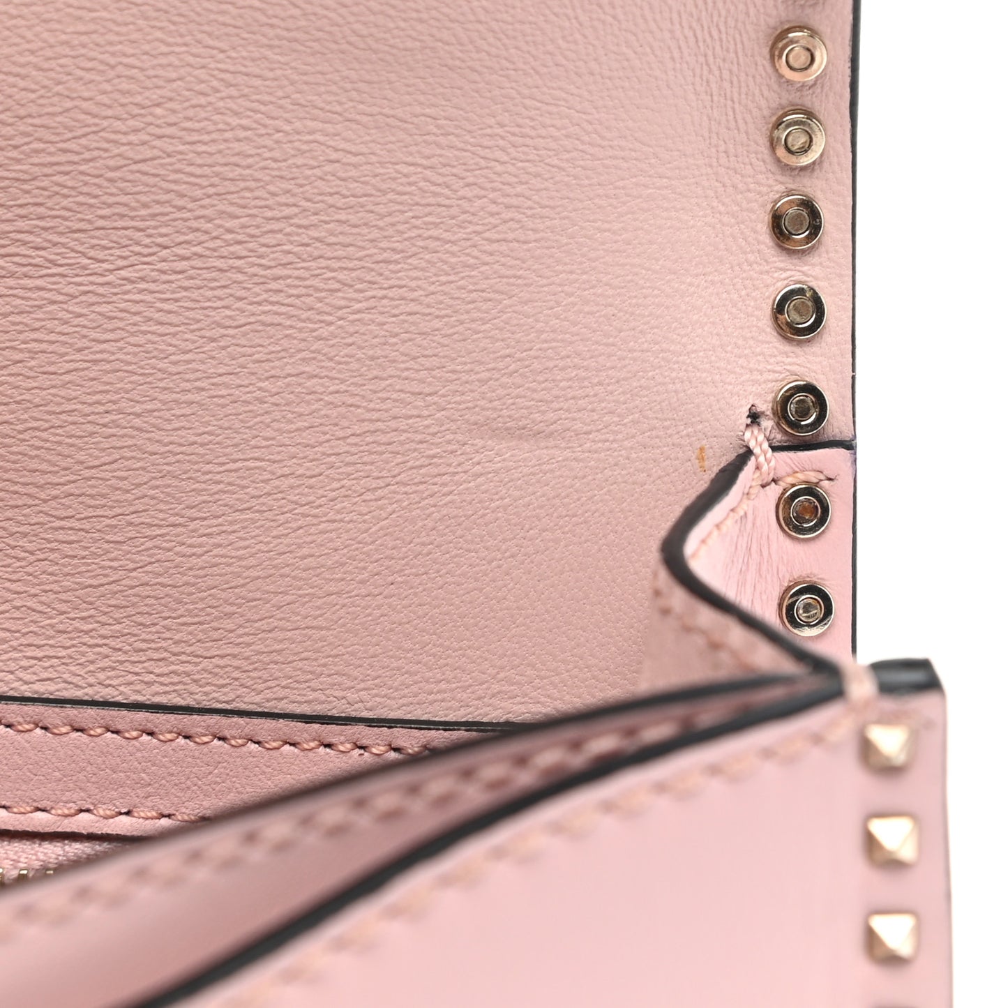 Nappa Micro Rockstud Wristlet Clutch Water Rose