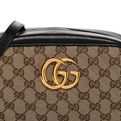 Gucci Monogram Matelasse Diagonal Small GG Marmont Chain Shoulder Bag Beige Black 8 of 11