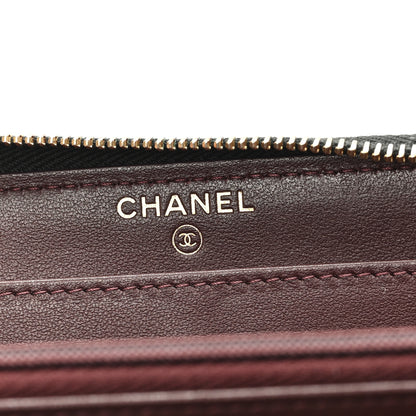 Chanel Caviar Quilted Large Gusset Zip Around Wallet Black 6 of 9