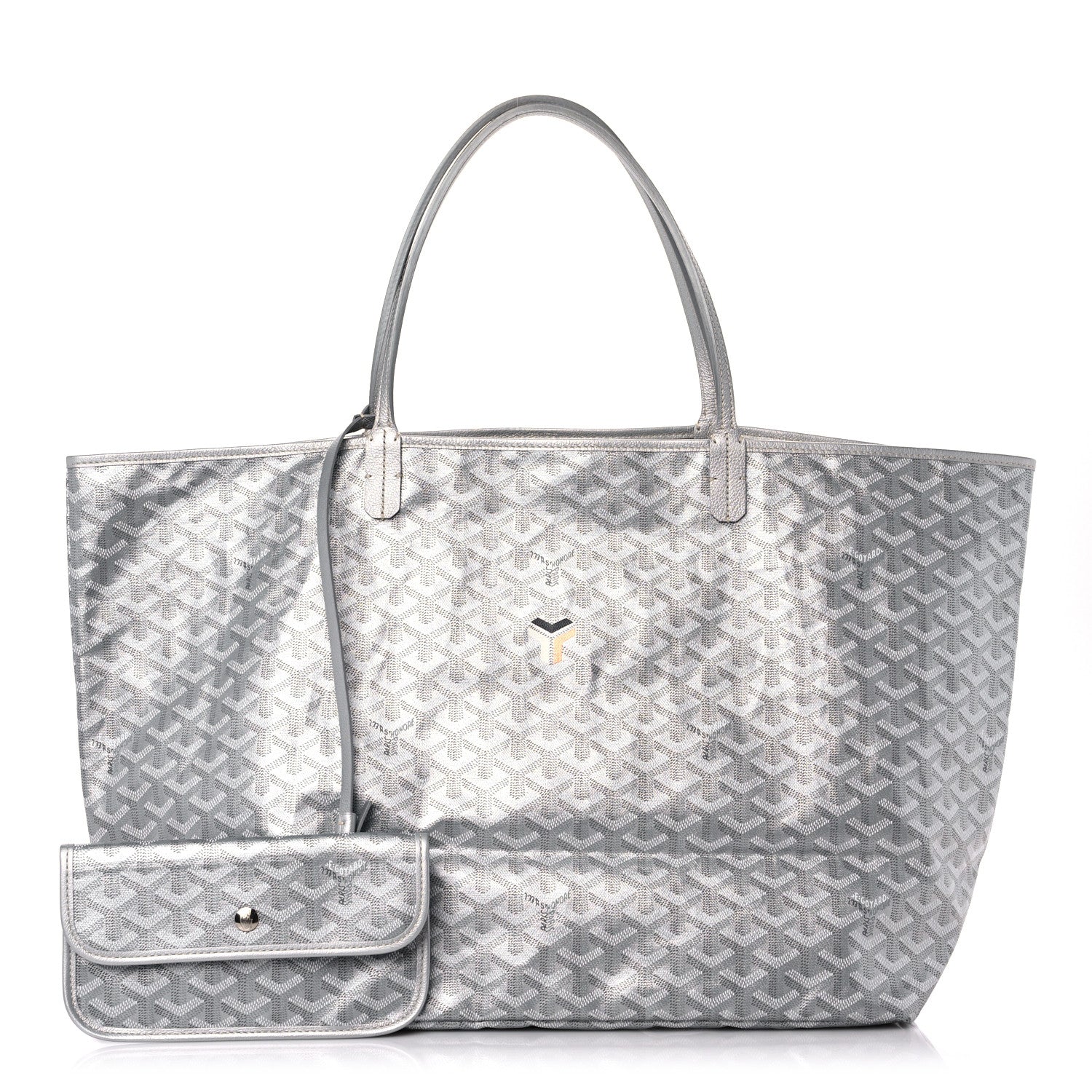 Goyard Goyardine Precious Metals Saint Louis GM Silver 1 of 12