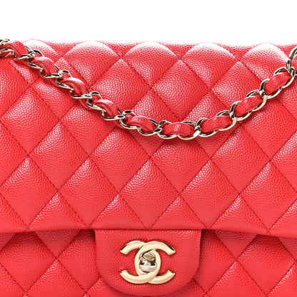 Chanel Caviar Quilted Medium Double Flap Red 8 of 10