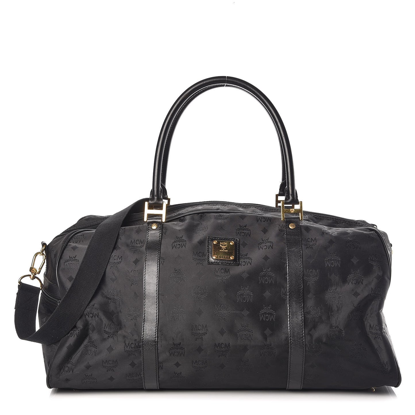 Monogram Coated Canvas Weekender Black