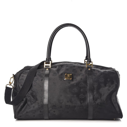 MCM Monogram Coated Canvas Weekender Black 1 of 8