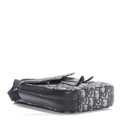 Christian Dior Oblique Saddle Pouch Blue 4 of 9
