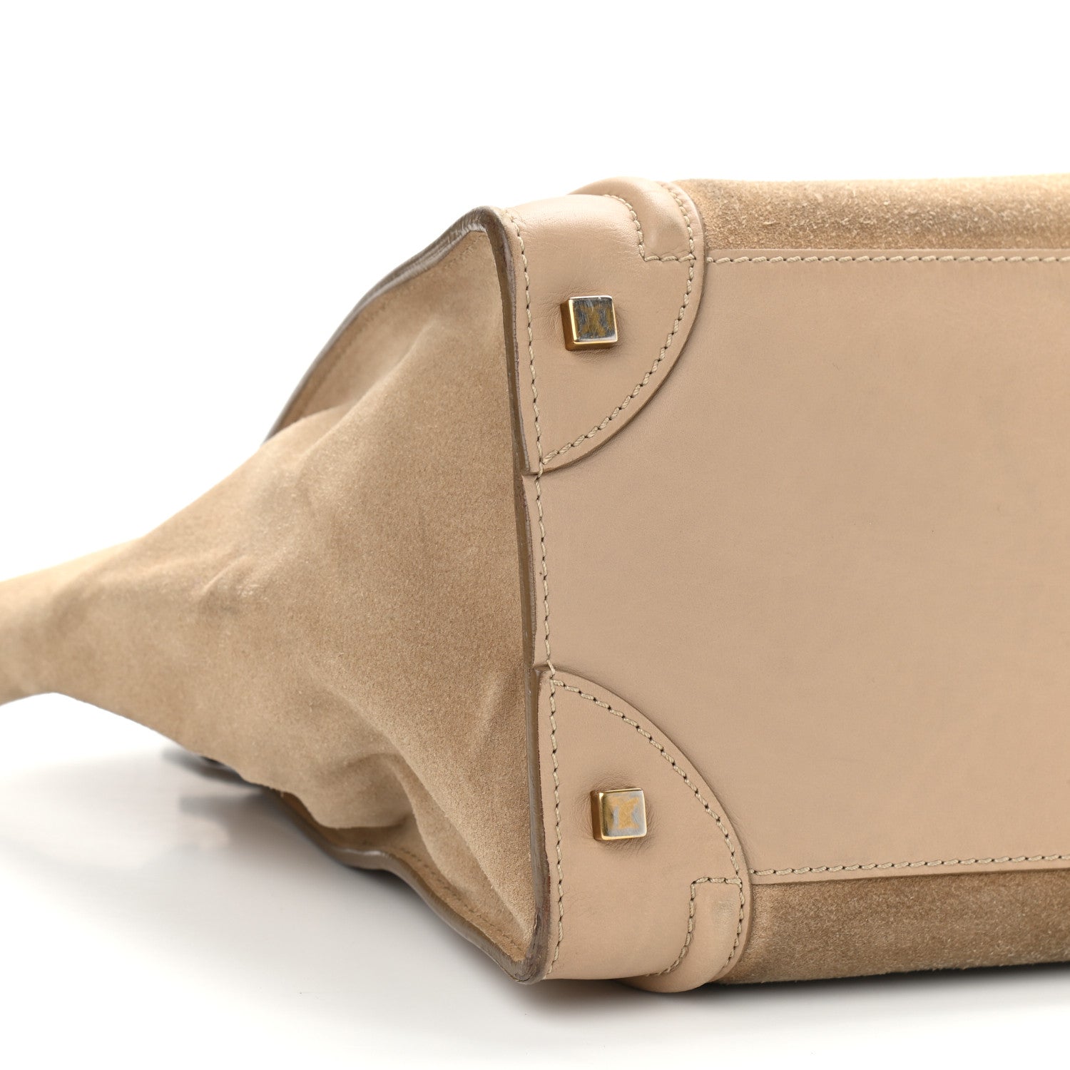 Celine Smooth Calfskin Suede Mini Luggage Camel 7 of 15
