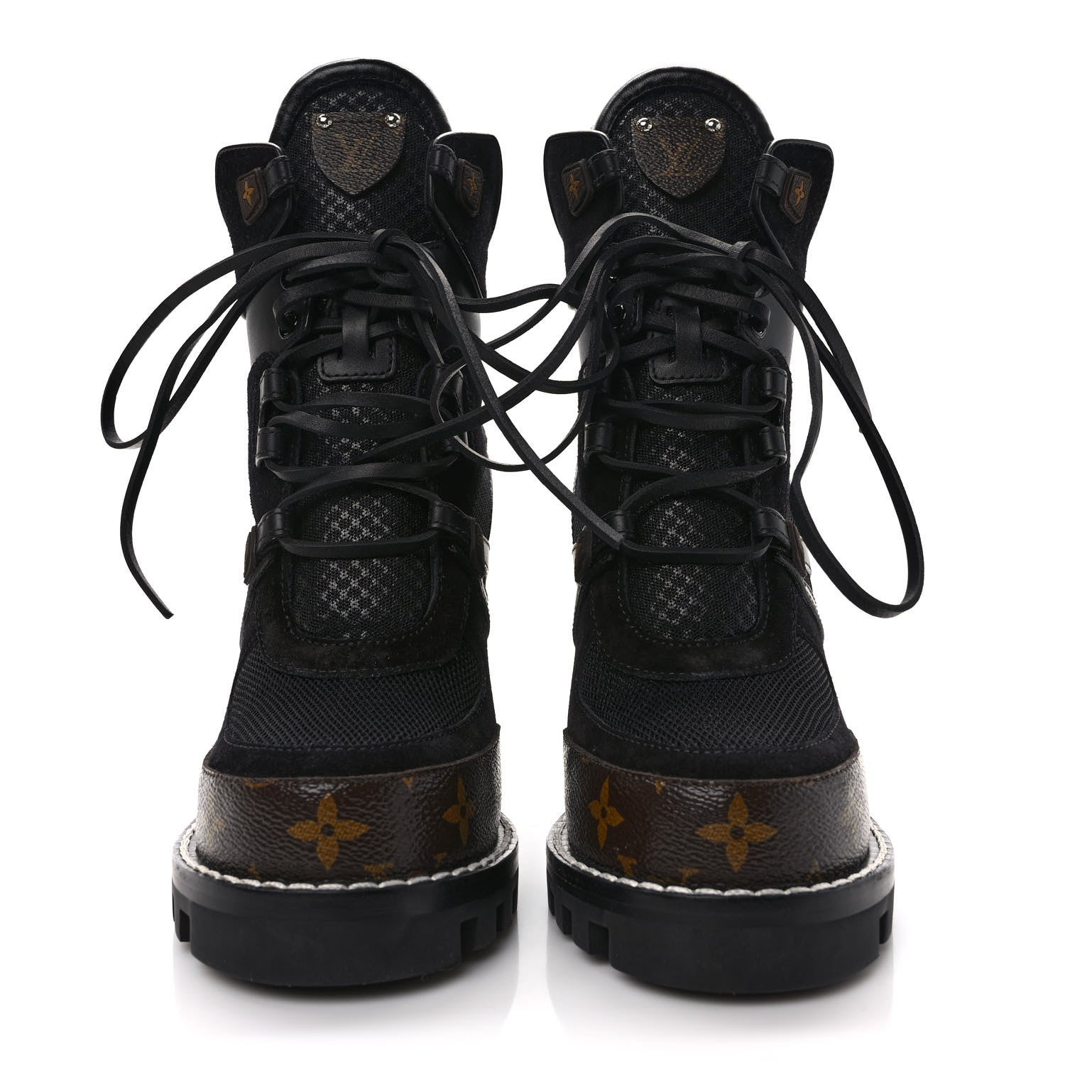 Louis Vuitton Suede Calfskin Monogram Star Trail Ankle Boots 40 Black 2 of 7