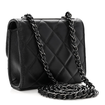 Chanel Lambskin Quilted Mini Trendy CC Chain Wallet So Black 3 of 10