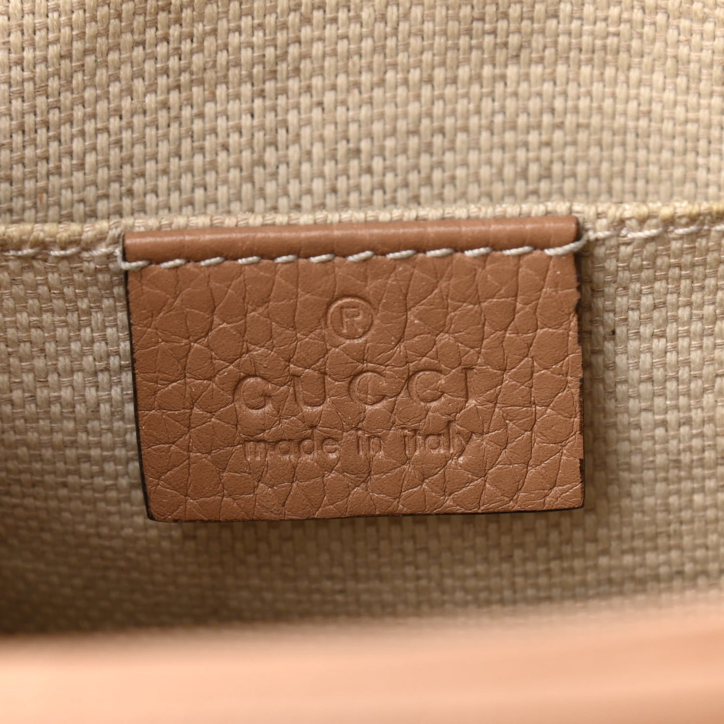 Pebbled Calfskin Small Soho Disco Bag Camelia