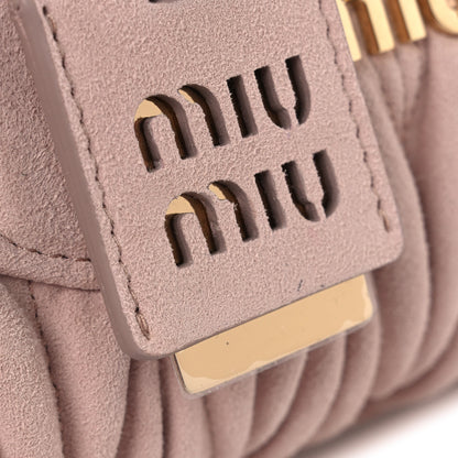 Miu Miu Suede Matelasse Regular Arcadie Top Handle Bag Pesco 11 of 11