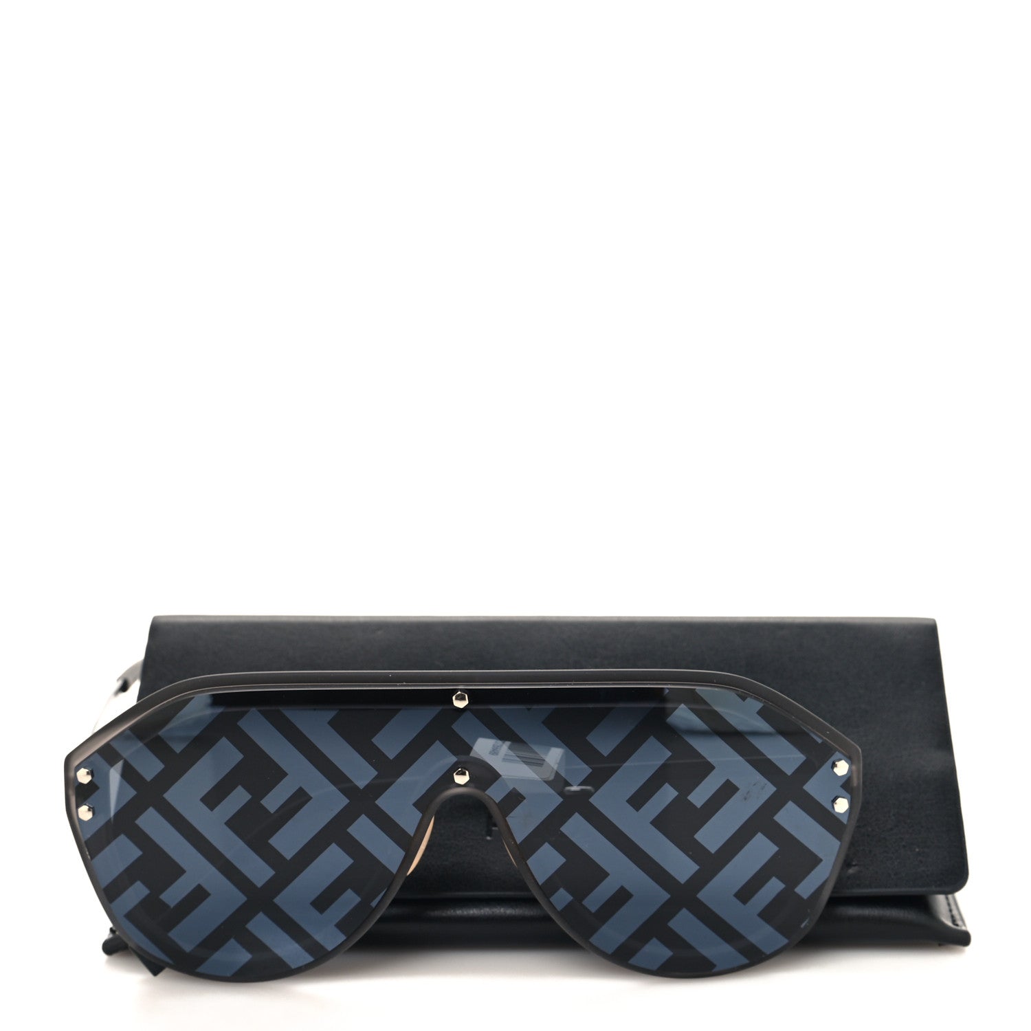 Fendi FF Fabulous Shield Sunglasses FF M0039/G/S Black 8 of 8