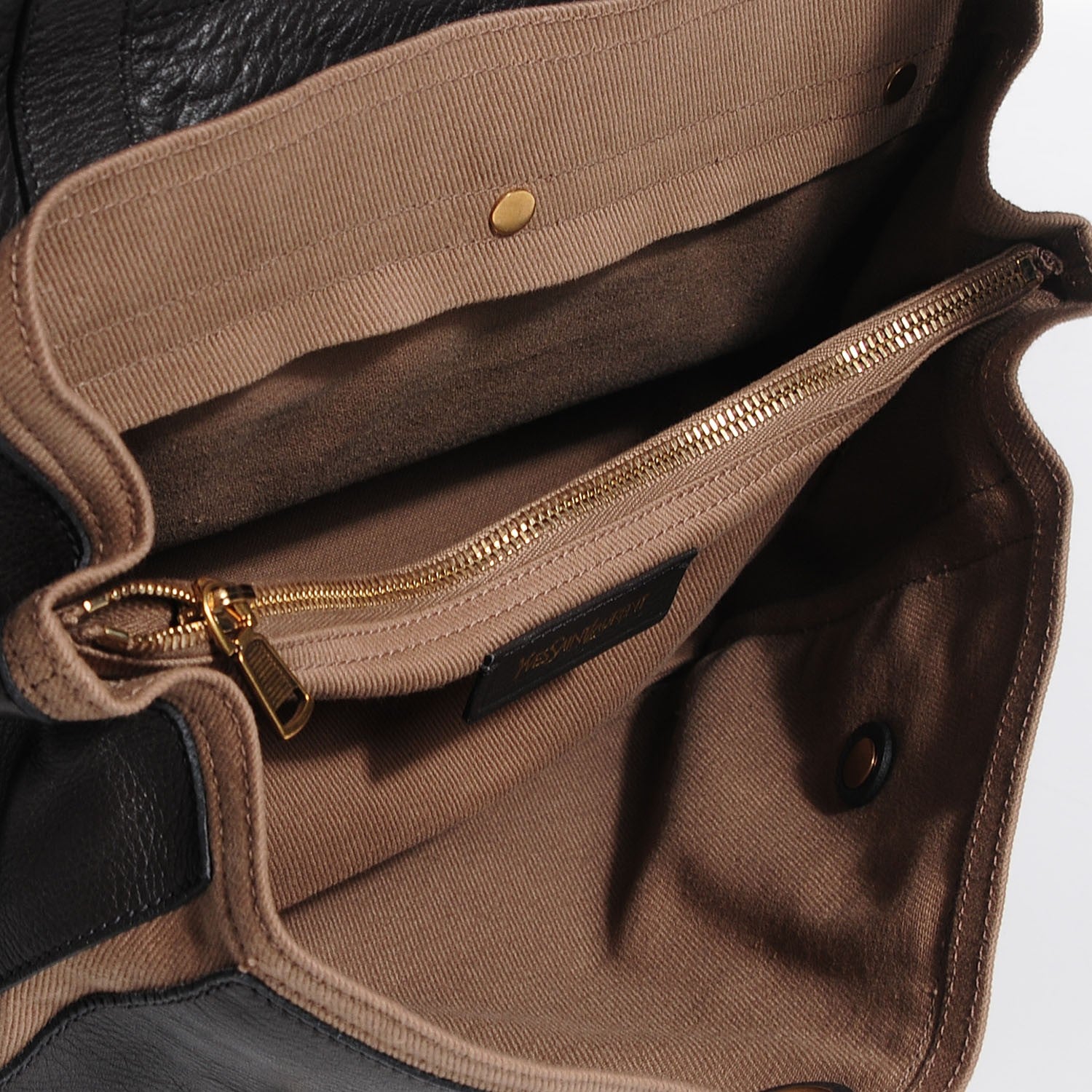 Saint Laurent Calfskin Canvas Medium Muse Two Black 7 of 9