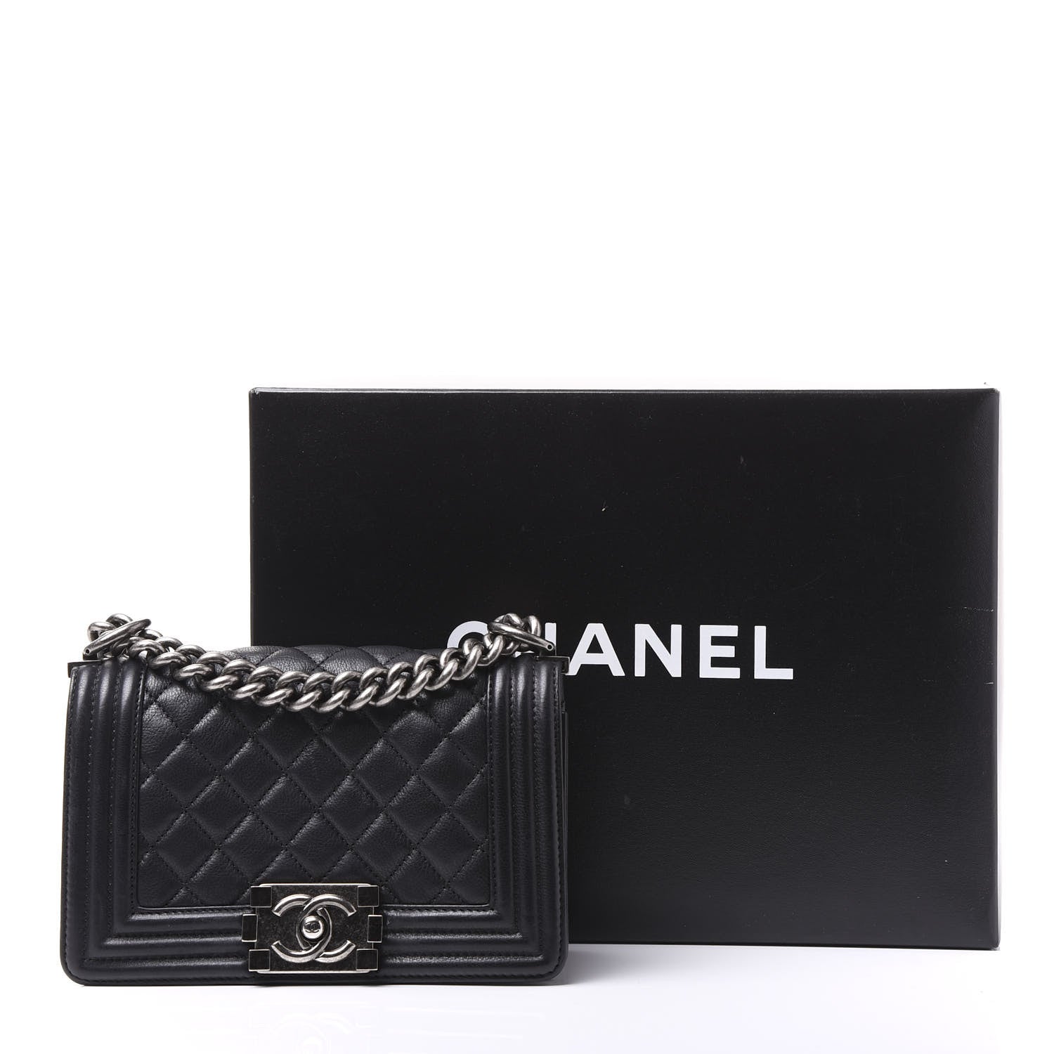 Chanel Calfskin Quilted Small Boy Flap Black 14 of 14