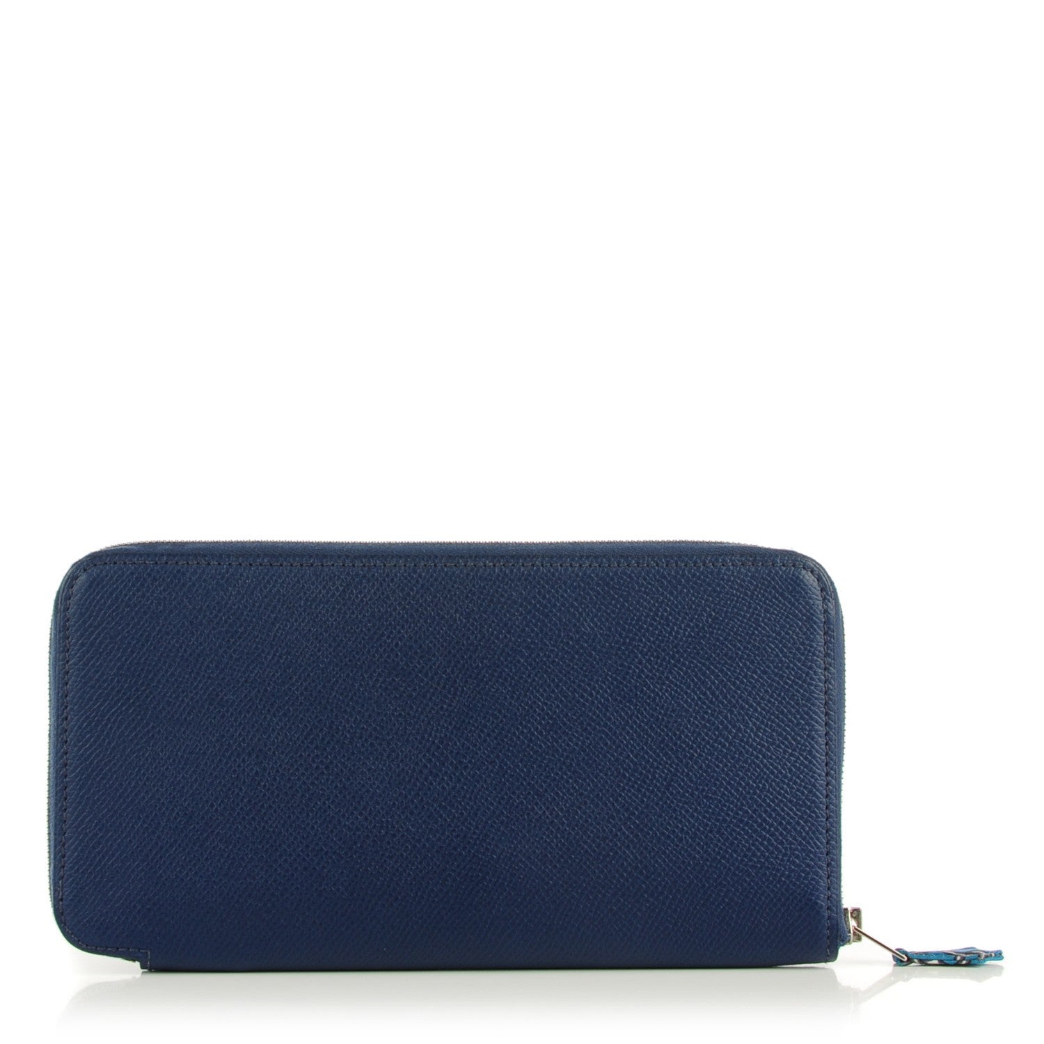 Hermes Epsom Silk'In Wallet Bleu Saphir 1 of 9