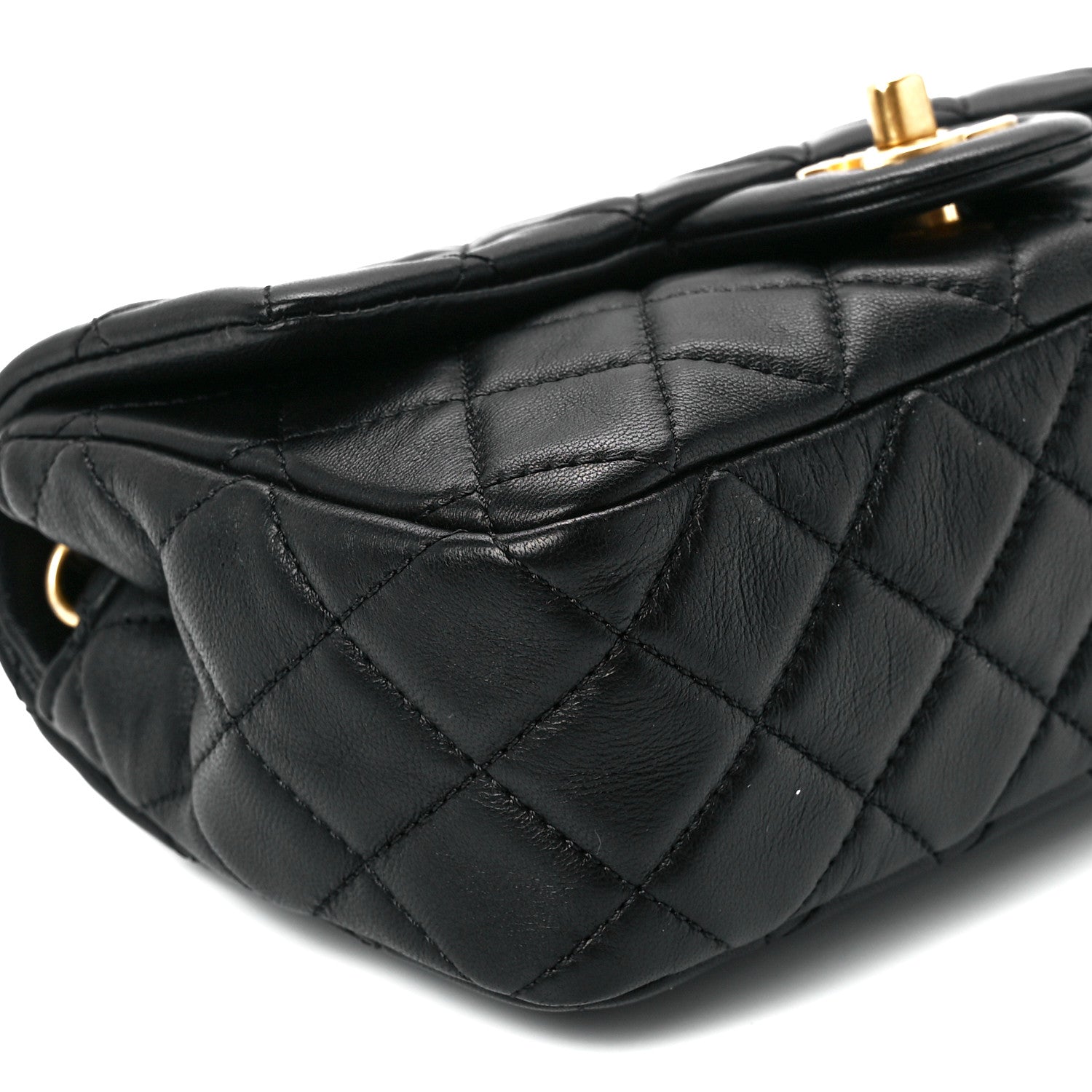 Chanel Lambskin Quilted Mini Rectangular Pearl Crush Flap Black 11 of 12