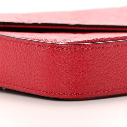 Louis Vuitton Empreinte Pochette Felicie Chain Wallet Scarlet 8 of 12