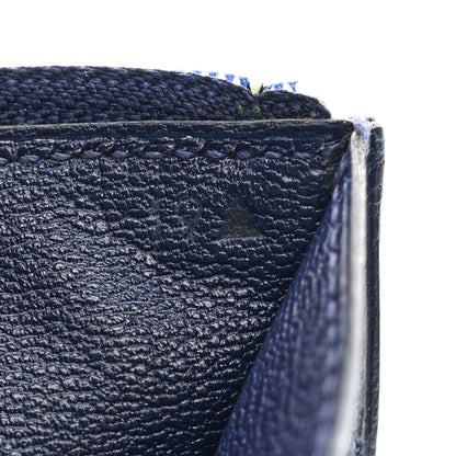 Hermes Lizard Bearn Gusset Wallet Bleu Saphir 8 of 17