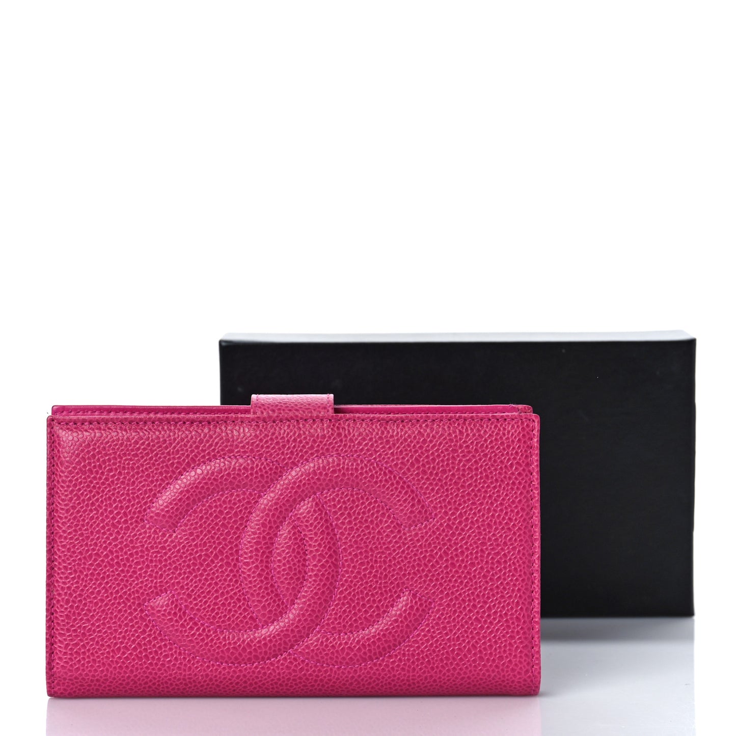 Caviar Timeless CC French Wallet Dark Pink
