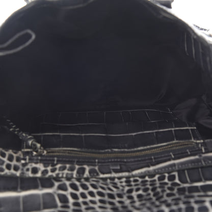 3.1 Phillip Lim Calfskin Crocodile Embossed Large Pashli Satchel Antique Grey 5 of 11
