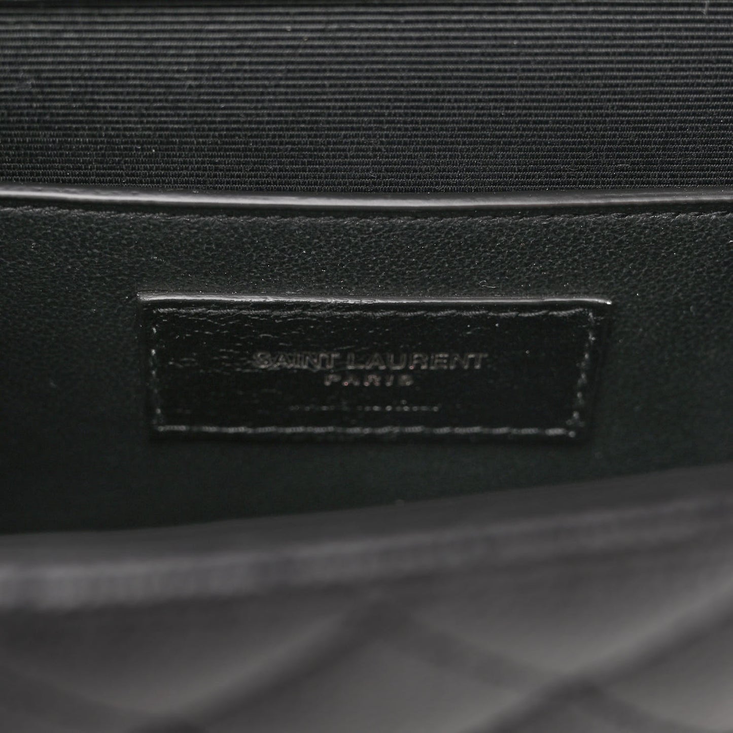 Grain De Poudre Textured Mixed Matelasse Triquilt Small Monogram Satchel Black